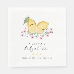 Cute Little Cutie Lemon Citrus Baby Shower  Napkin