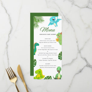 Cute Little Dino Baby Shower Menu