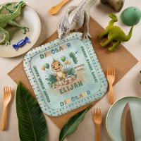 Cute Little Dinosaur Boy 1st Birthday Party