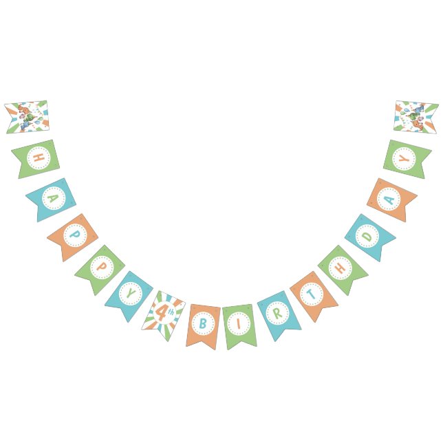 Cute little dinosaur boy birthday bunting banner (All)