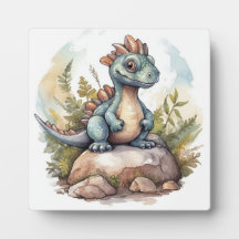 Cute Little Dinosaur Watercolor Art