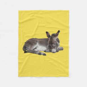 Cute Little Donkey Foal Fleece Blanket
