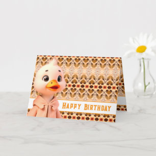 Cute Little Duck Birthday Greeting Card