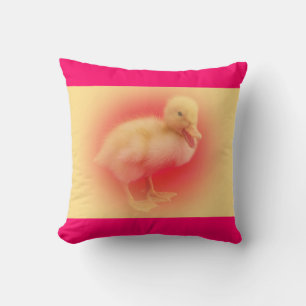 cute little duck children throw pillow
