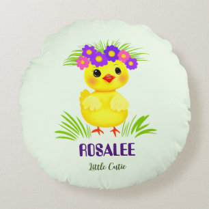 Cute little duck round pillow