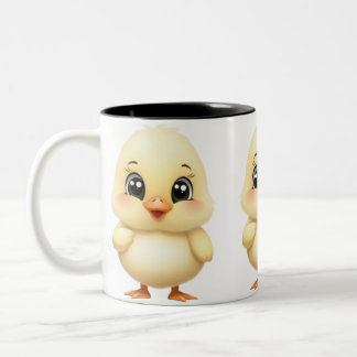 Cute Little Duck Two-Tone Coffee Mug