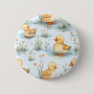 Cute Little Duckling Pattern 2 Inch Round Button