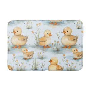 Cute Little Duckling Pattern Bath Mat