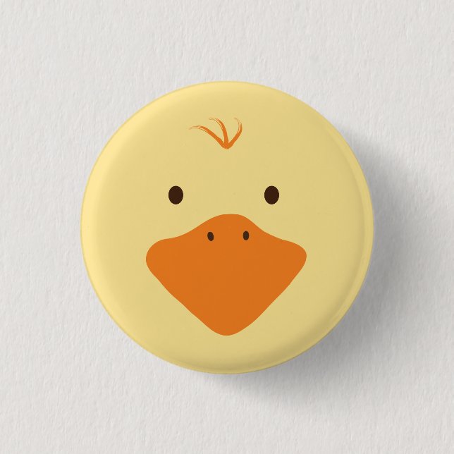Cute Little Ducky Face 1 Inch Round Button (Front)