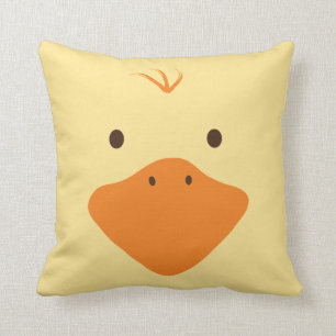 Cute Little Ducky Face Throw Pillow