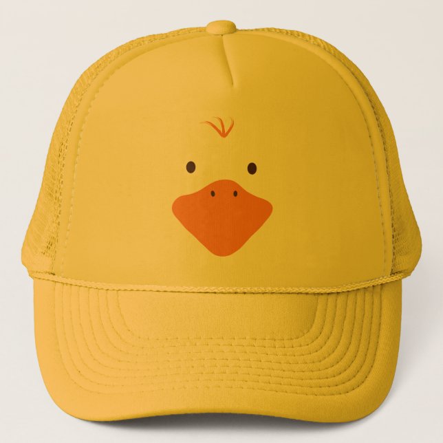 Cute Little Ducky Face Trucker Hat (Front)