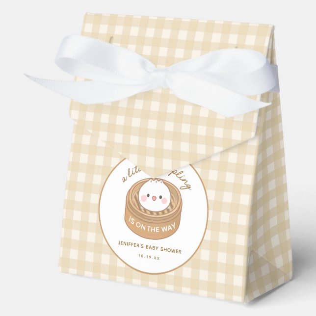 Cute Little Dumpling Asian Baby Shower Favor Box (Front)
