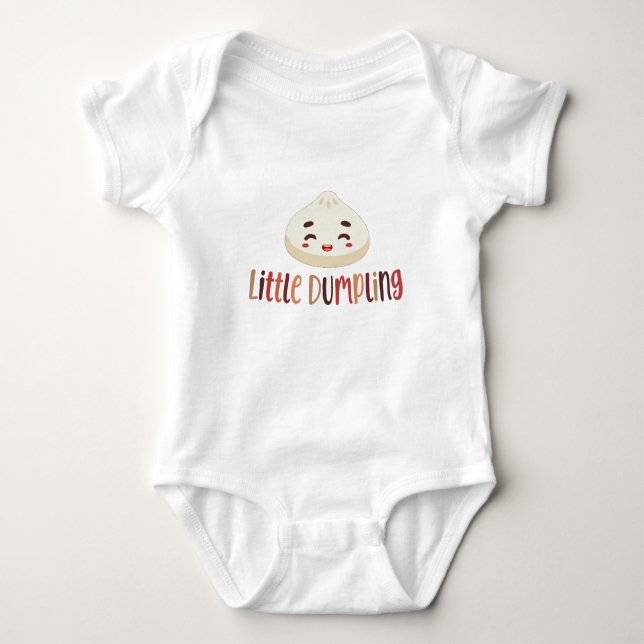 Cute Little Dumpling, Funny Baby Shower  Bodysuit (Front)