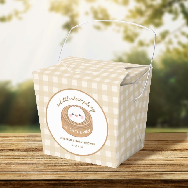 Cute Little Dumpling Is On The Way Baby Shower Favor Box (Creator Uploaded)