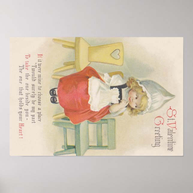 Cute Little Dutch Girl Chairs Poster (Front)