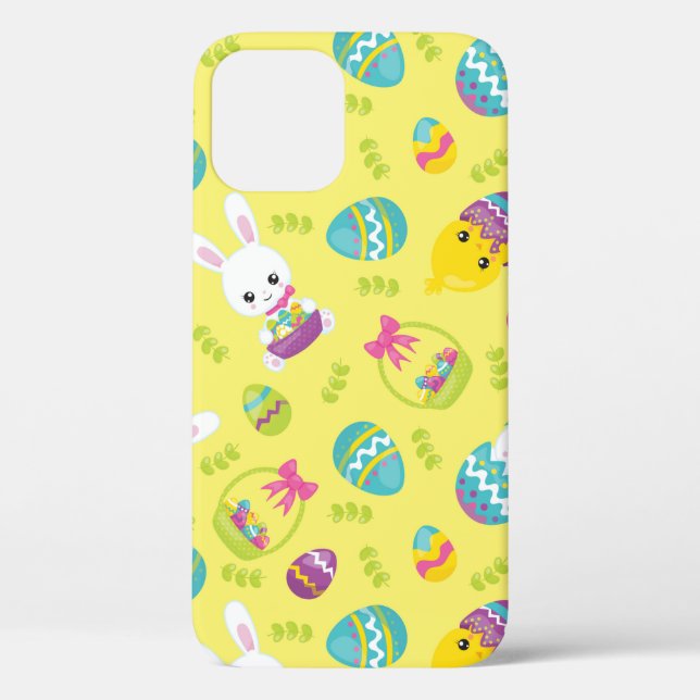Cute Little Easter Bunny Egg Pattern Gift Case-Mate iPhone Case (Back)