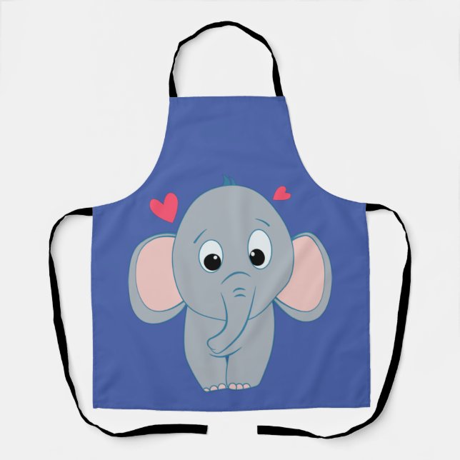 Cute little elephant apron (Front)