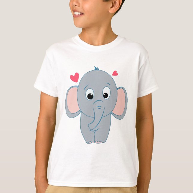  Cute little elephant Boys T-Shirt (Front)