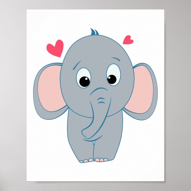  Cute little elephant  Poster (Front)