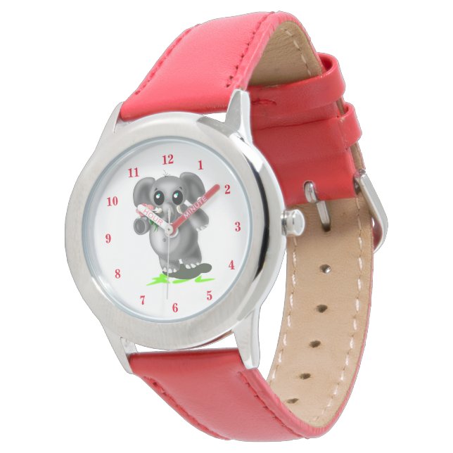Cute Little Elephant - Red Watch (Angled)