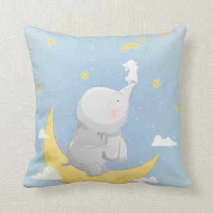 Cute Little Elephant Throw Pillow