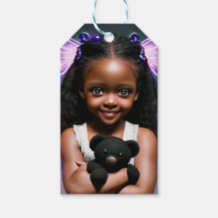 Cute Little Fairy Girl with Teddy Bear Gift Tags