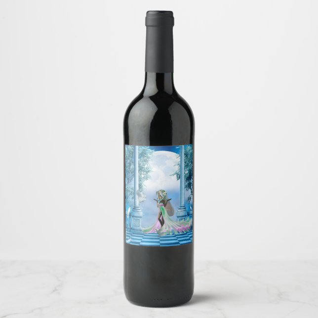 Cute little fairy wine label (Front)