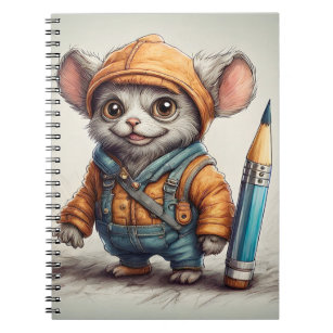 Cute Little Fantasy Creature Pencil Artist Notebook