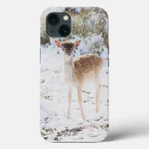 Cute little Fawn in the Winter Snow 1 #animal#art iPhone 13 Case