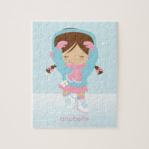 Cute Little Figure Skater Jigsaw Puzzle