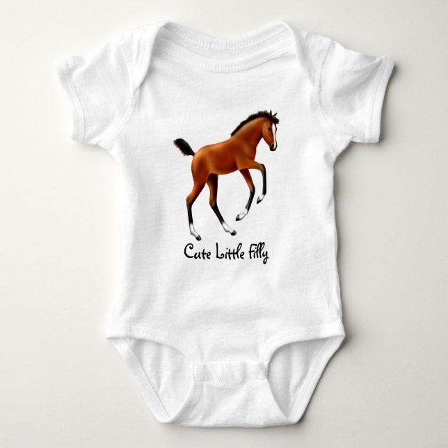 Cute Little Filly Infant Creeper (Front)