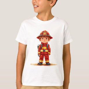 👨‍🚒 Cute Little Fireman Hero Kids Gift 🚒✨ T-Shirt