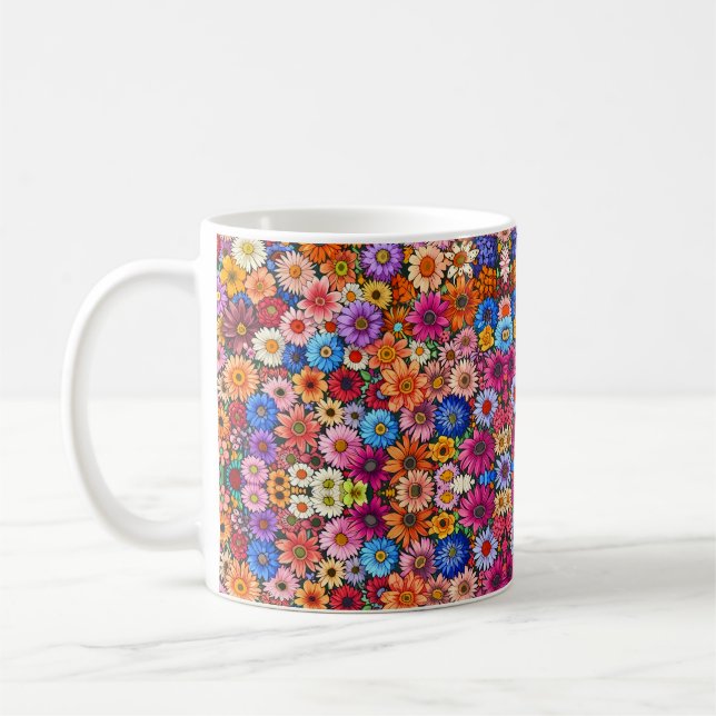 Cute little flower heads coffee mug (Left)