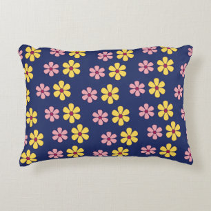 Cute little flowers pattern accent pillow