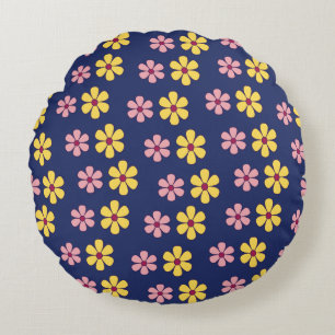 Cute little flowers pattern round pillow