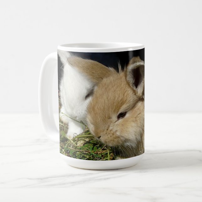 Cute little fluffy bunnies  coffee mug (Front Left)