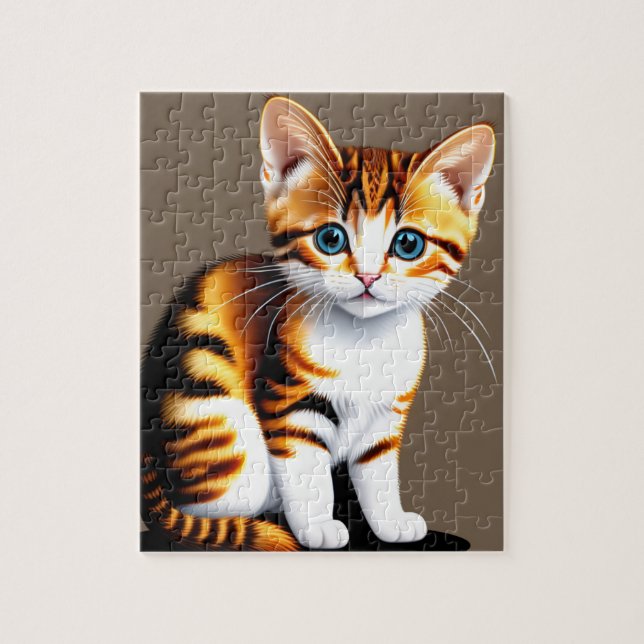 Cute Little Fluffy Kitty, Cat Jigsaw Puzzle (Vertical)