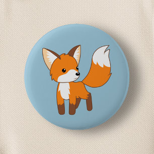 Cute Little Fox 2 Inch Round Button