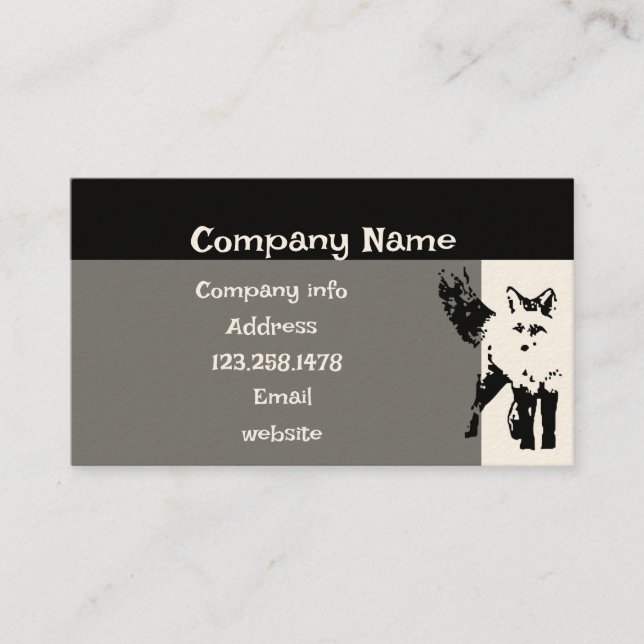 Cute Little Fox Animal Nature  Art Business Card (Front)