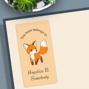 Cute Little Fox Bookplate