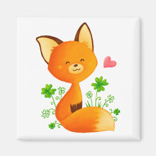 Cute little fox magnet