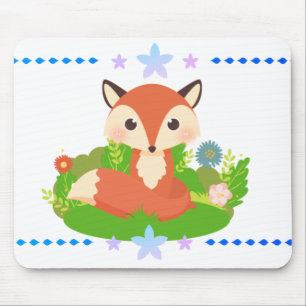 Cute Little Fox Mouse Pad