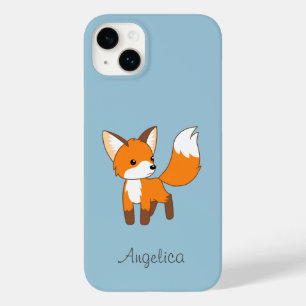 Cute Little Fox on Blue Case-Mate iPhone 14 Plus Case