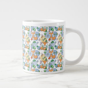 Cute Little Fox Pattern Large Coffee Mug