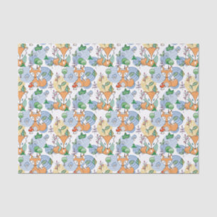 Cute Little Fox Pattern Tissue Paper