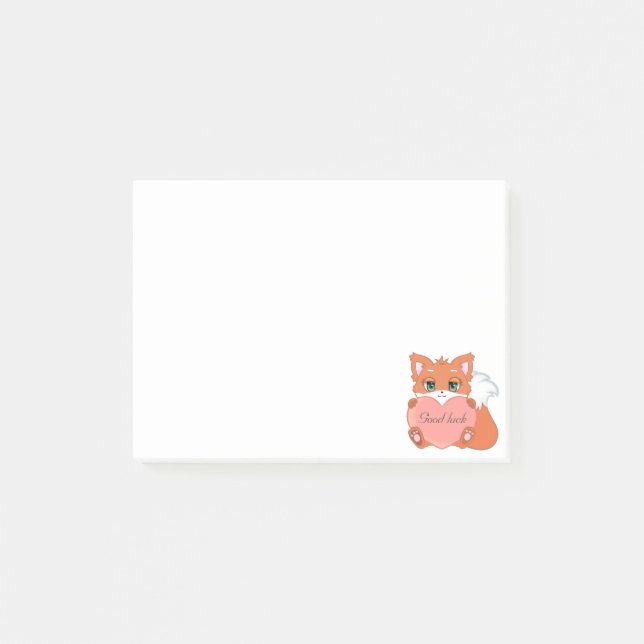 Cute Little Fox Post-it Notes (Front)