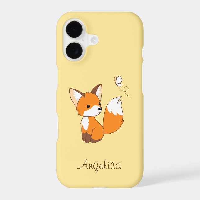 Cute Little Fox Watching Butterfly (Back)