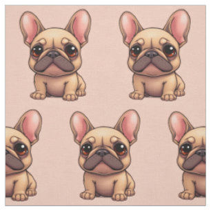 Cute Little French Bulldog Dog Pet Animal Fabric