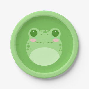 Cute Little Frog Paper Plate