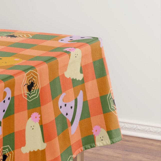 Cute little ghost Halloween Tablecloth (In Situ)